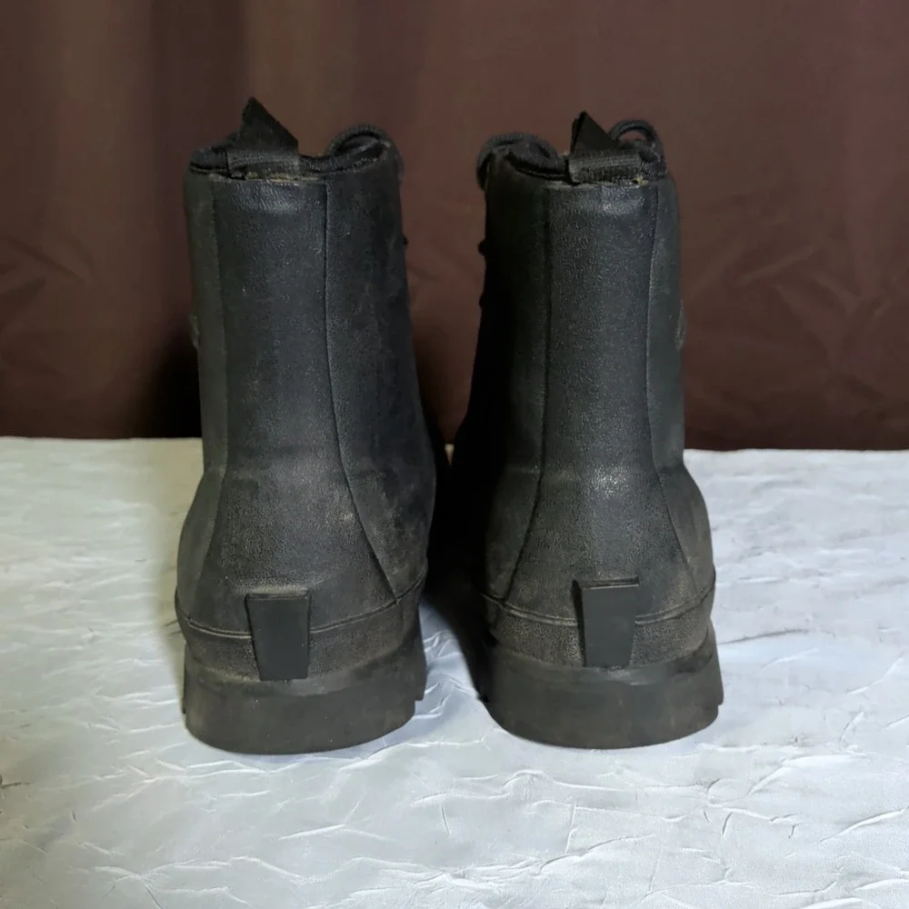 Muck Boot Original Boots Mens Size 10 Black Rubber Lace Up Ankle Waterproof WP